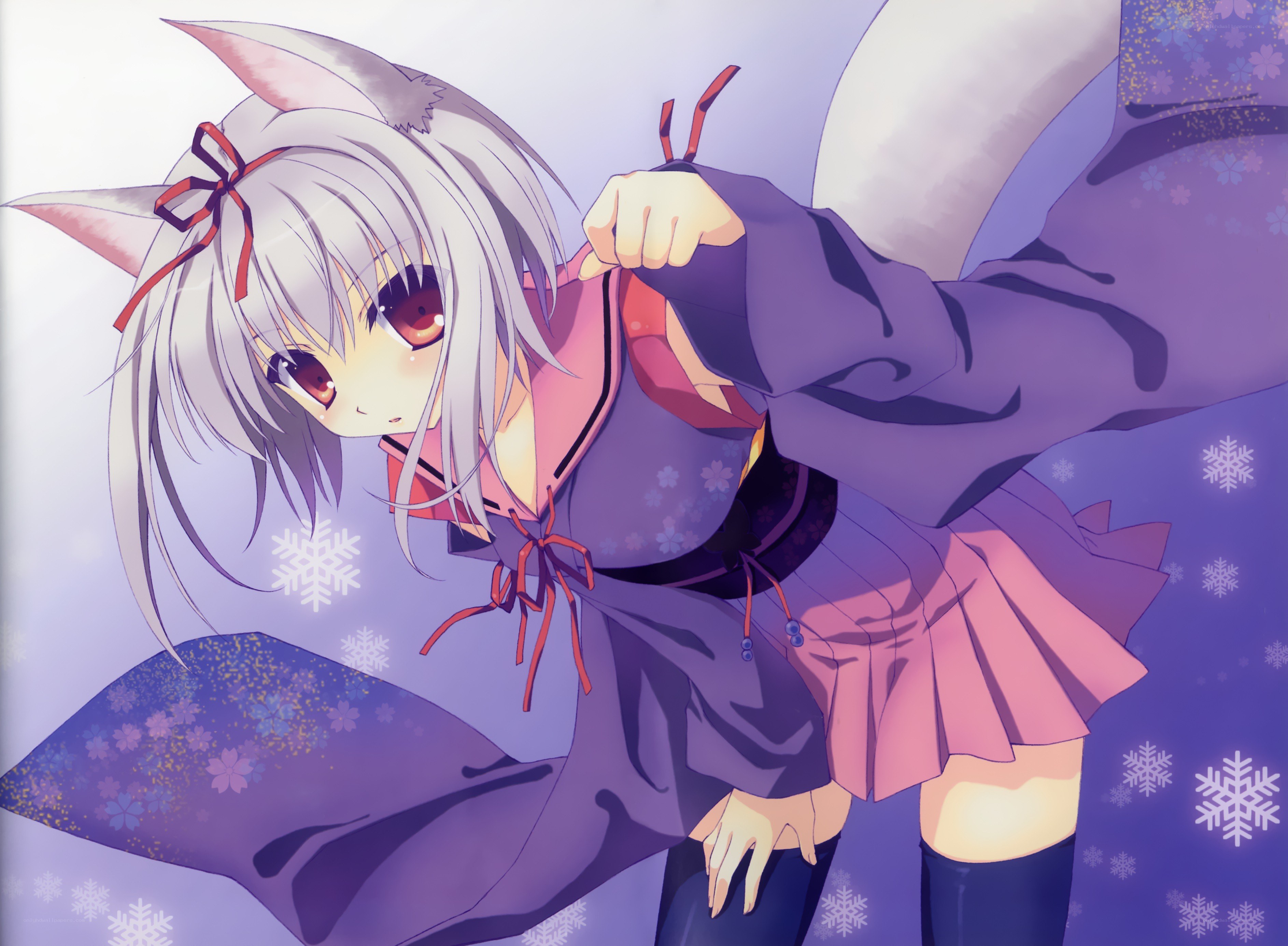 anime girl with fox ears