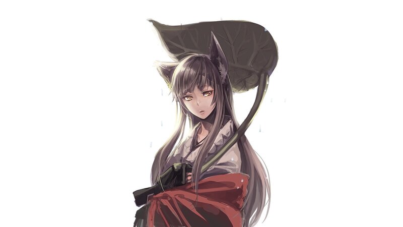 anime girl with fox ears