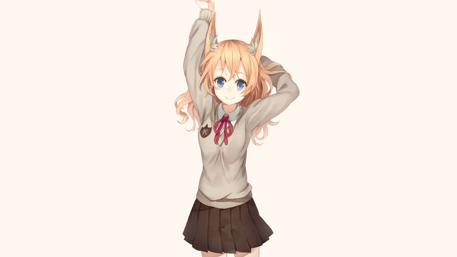 anime girl with fox ears