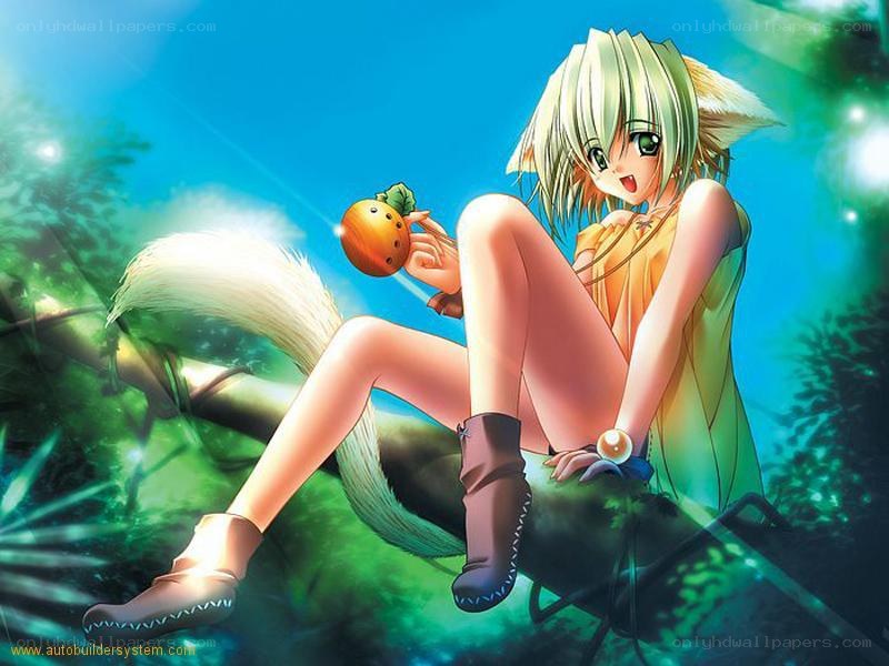 Anime girl with fox ears