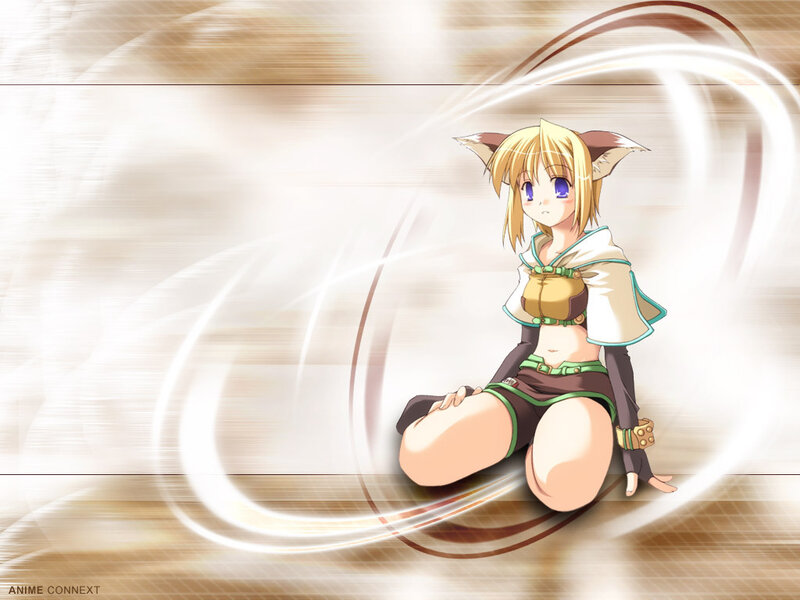anime girl with fox ears
