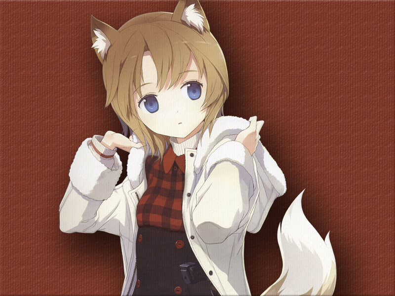 anime girl with fox ears