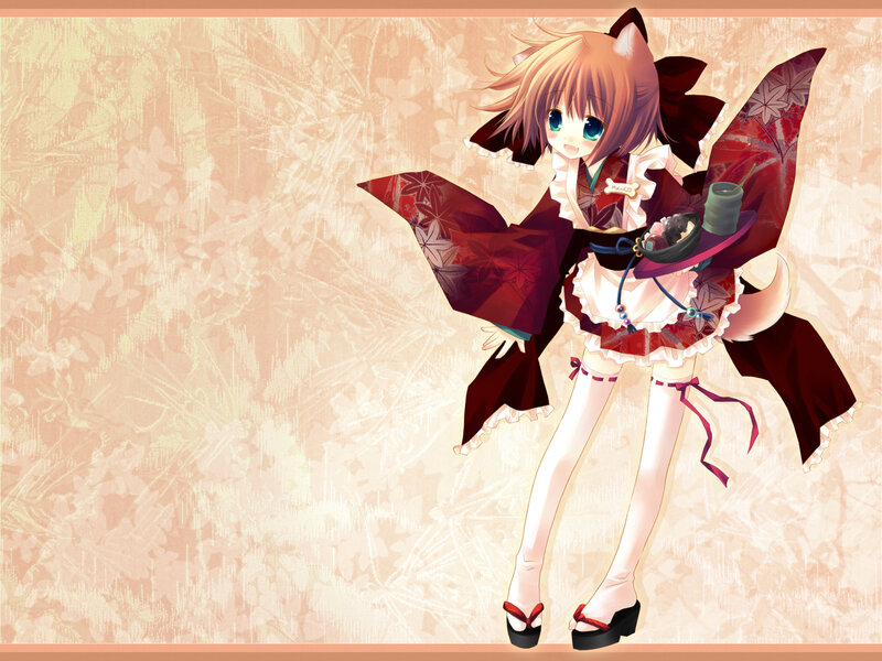 anime girl with fox ears