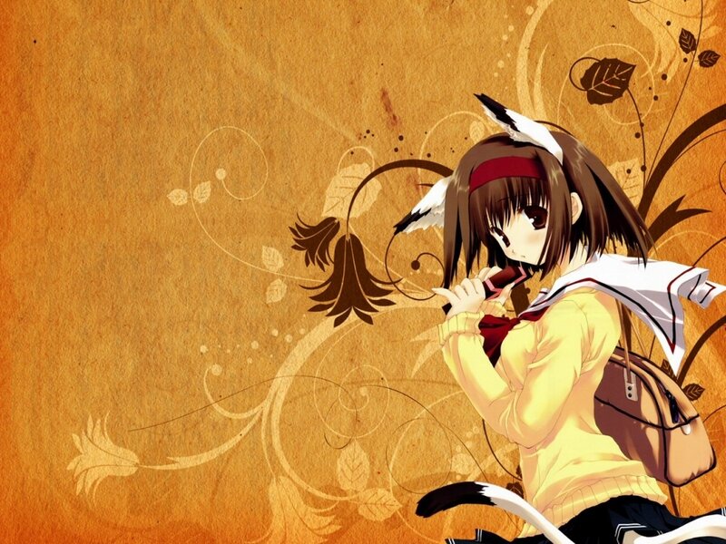 anime girl with fox ears