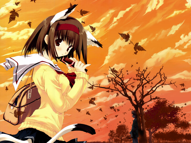 Anime girl with fox ears