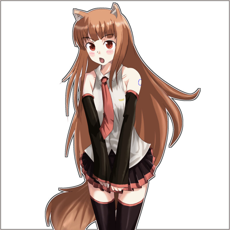 anime girl with fox ears