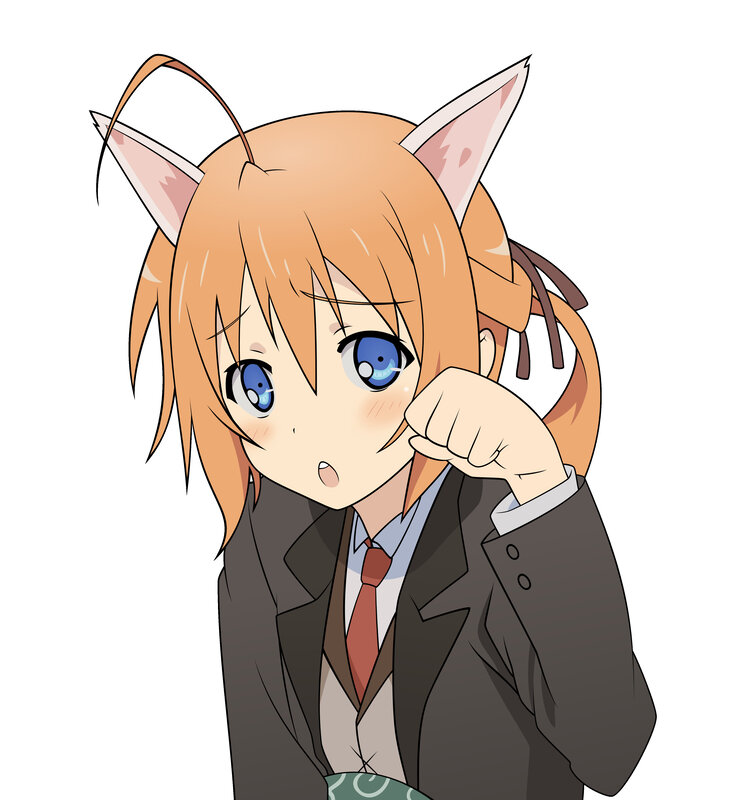 anime girl with fox ears