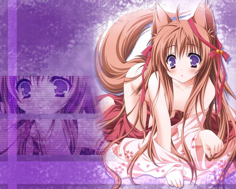 anime girl with fox ears