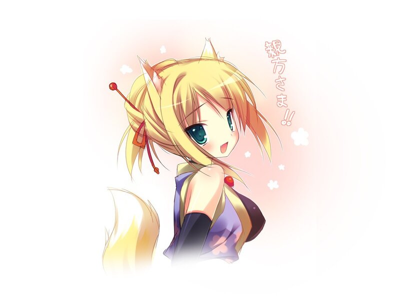 anime girl with fox ears