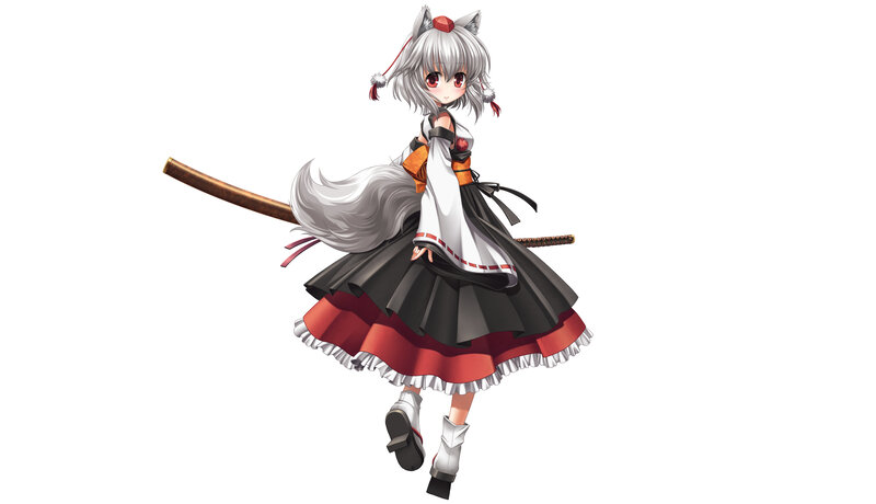 anime girl with fox ears and sword
