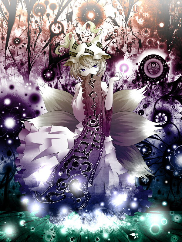 Anime girl with fox ears and tail
