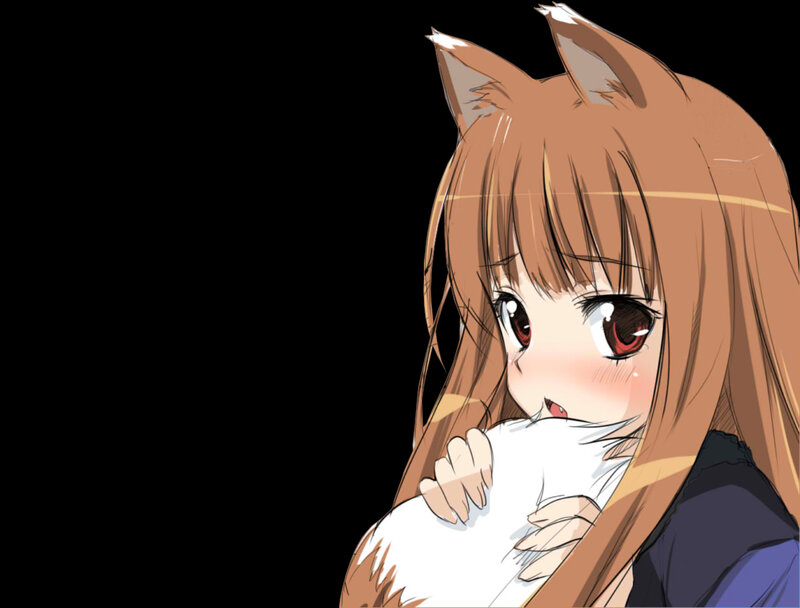 Anime Girl with Fox Ears — Brown, Calm