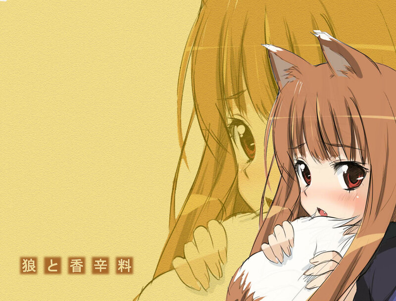 Anime Girl with Fox Ears — Brown, Cute