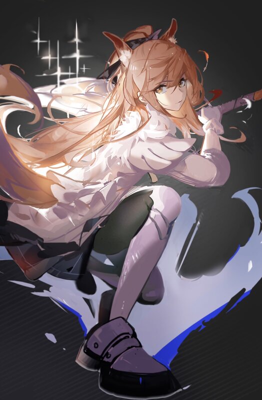Anime Girl with Fox Ears — Brown, Dramatic, Night