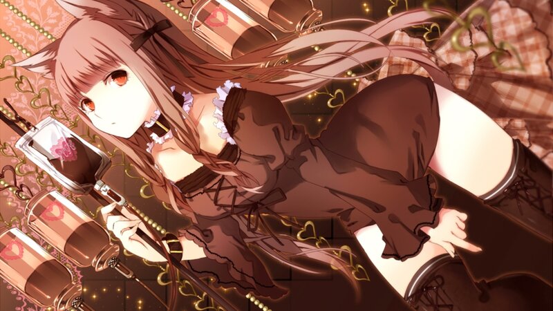 Anime Girl with Fox Ears — Brown, Dreamy