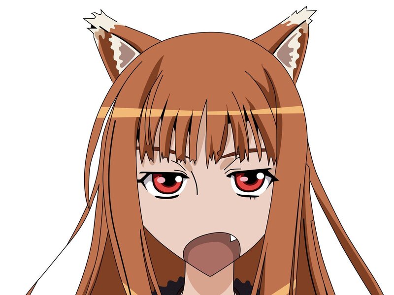Anime Girl with Fox Ears — Brown, Intense, Fox Ears