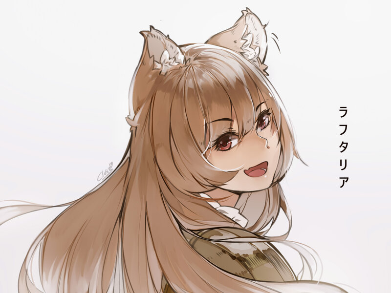 Anime Girl with Fox Ears — Brown, Melancholic