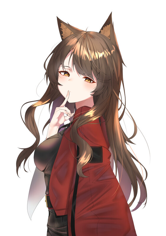 Anime Girl with Fox Ears — Brown, Playful, Digital Art, Fox Ears