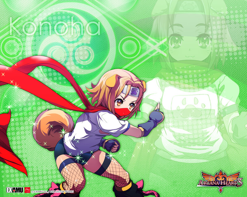 Anime Girl with Fox Ears — Green