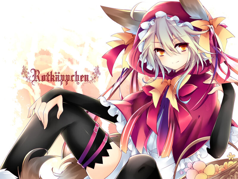Anime Girl with Fox Ears — Pink, Calm