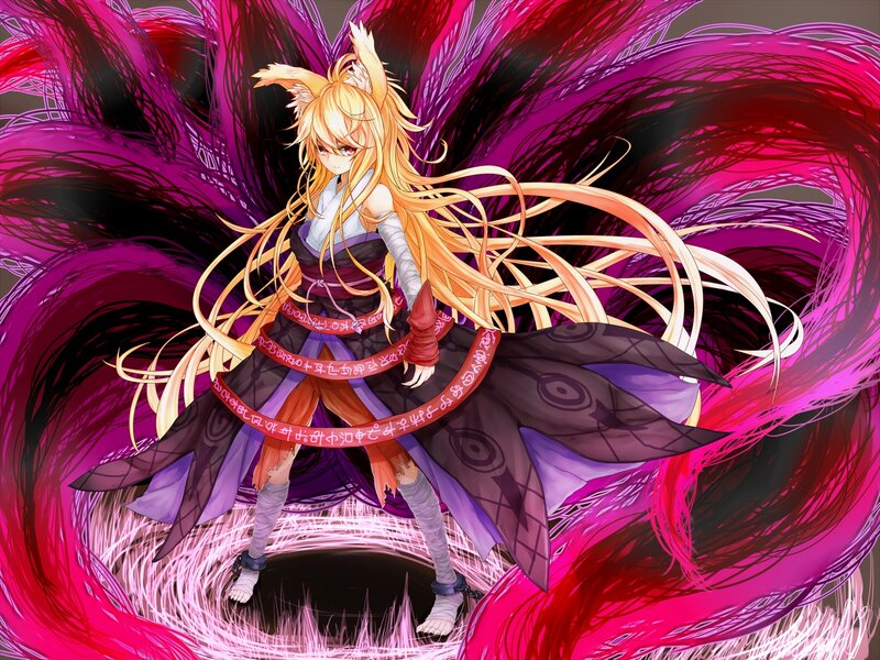 Anime Girl with Fox Ears — Pink, Dramatic