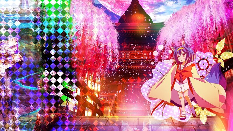 Anime Girl with Fox Ears — Pink, Dreamy