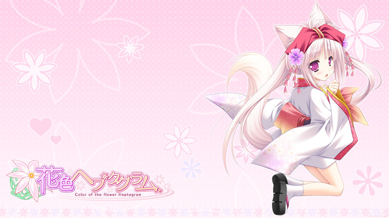 Anime Girl with Fox Ears — Pink, Playful, Spring