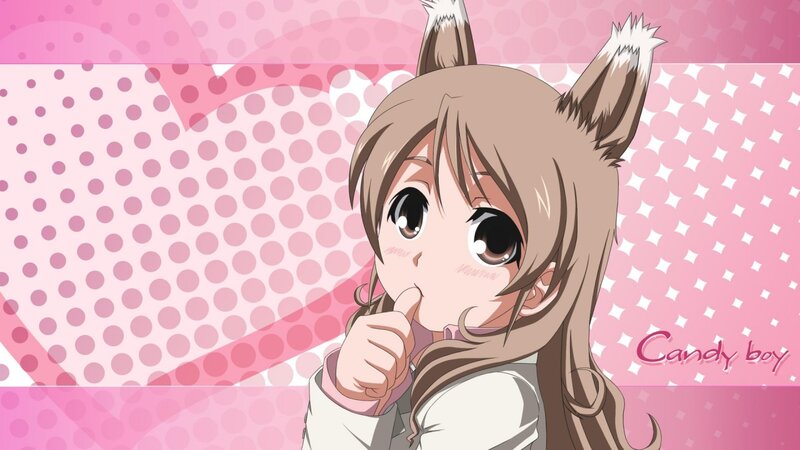 Anime Girl with Fox Ears — Pink, Playful