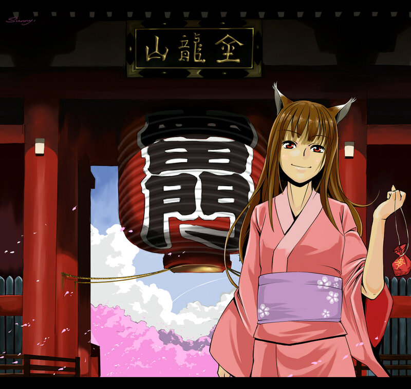 Anime Girl with Fox Ears — Pink, Serene
