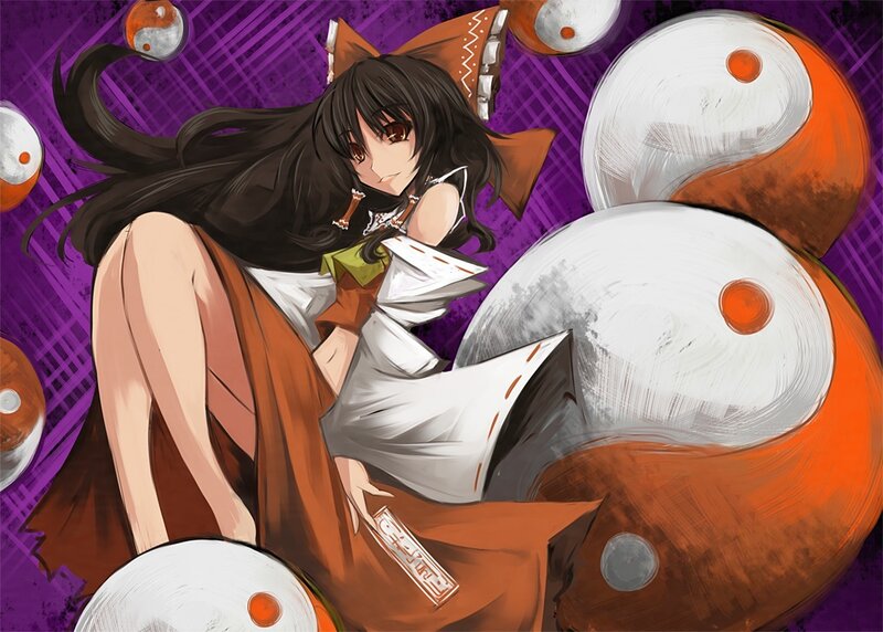 Anime Girl with Fox Ears — Purple, Calm