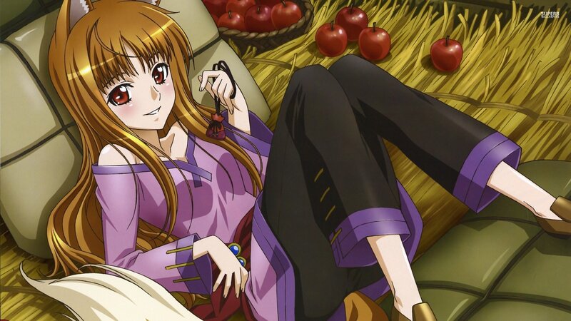 Anime Girl with Fox Ears — Purple, Relaxed