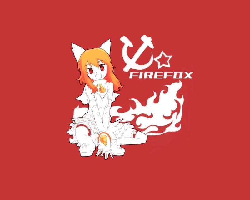 Anime Girl with Fox Ears — Red, Playful