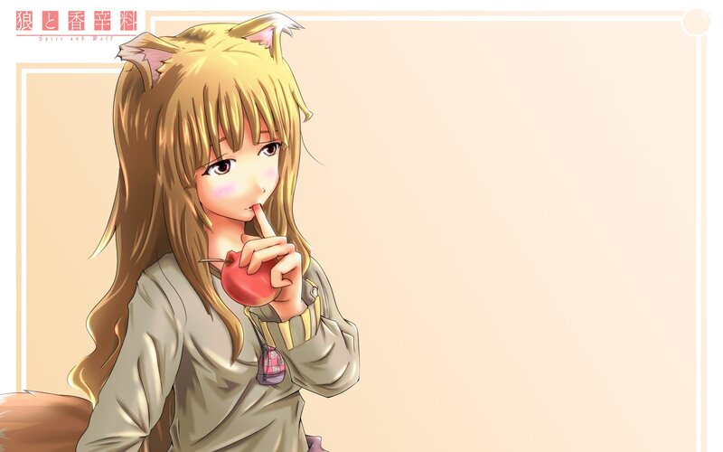 Anime Girl with Fox Ears — Yellow, Calm