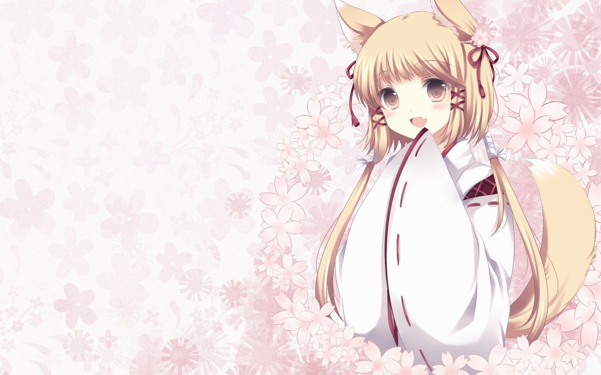 anime girl with fox ears