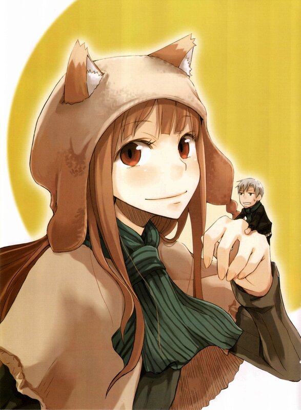 anime girl with fox hat