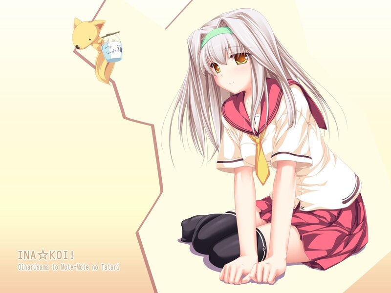 Anime girl with fox plushie