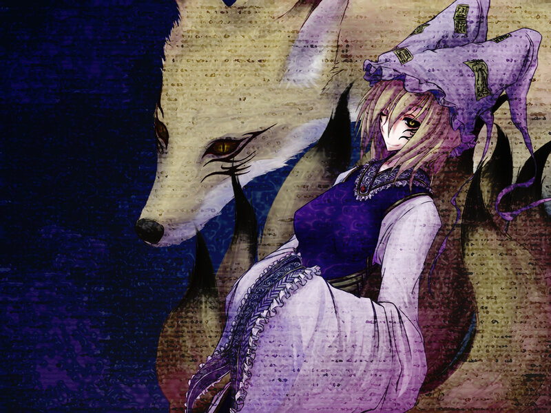 anime girl with fox spirit