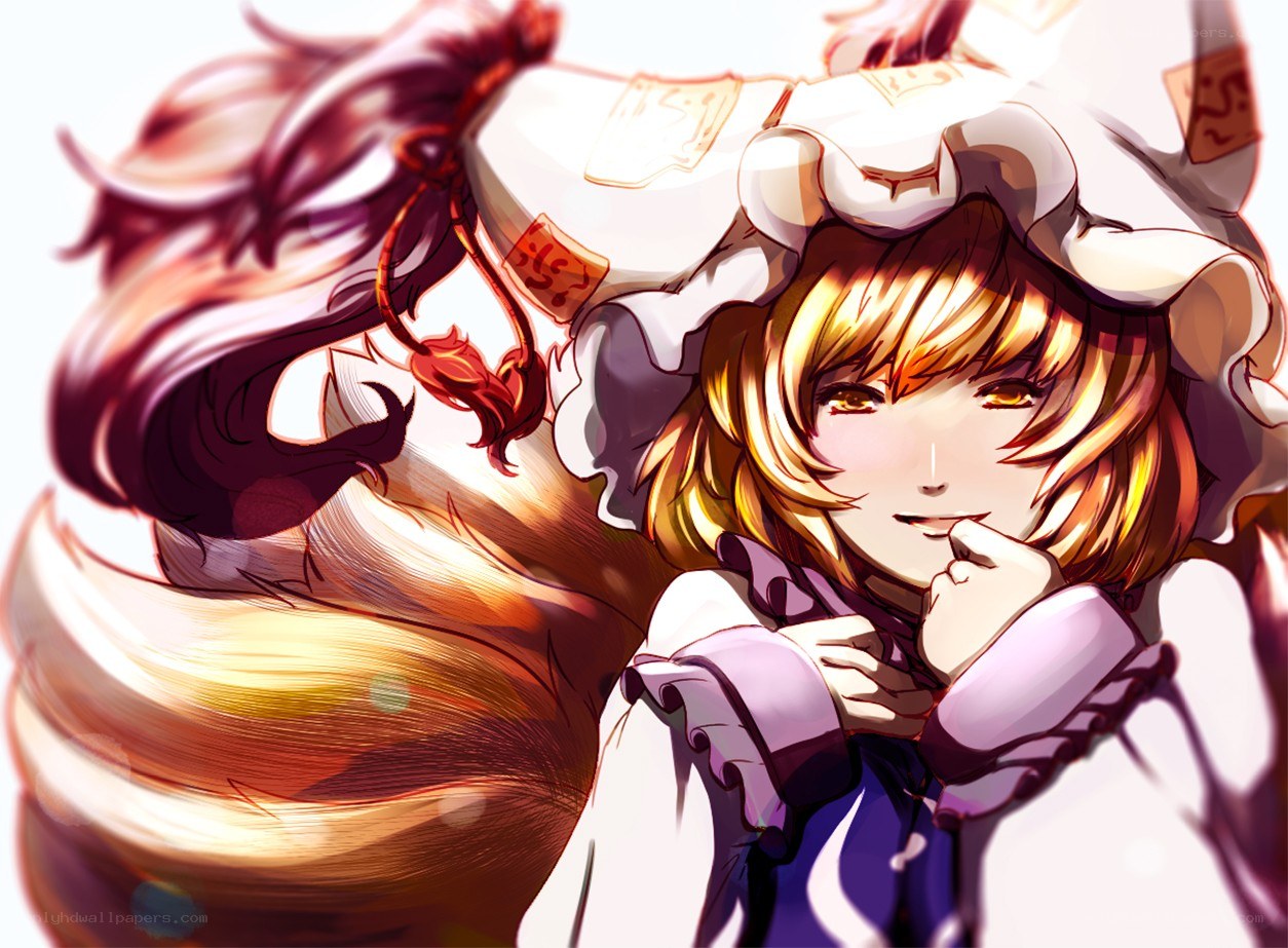 anime girl with fox tail