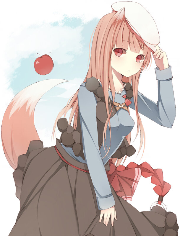 anime girl with fox tail