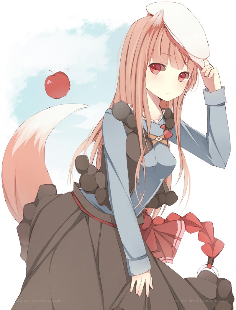 anime girl with fox tail