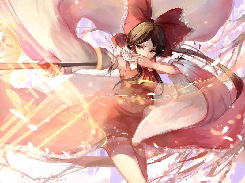 Anime Girl with Fox Tail — Pink