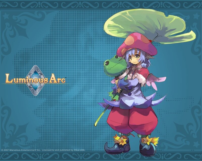 Anime Girl with Frog — Blue