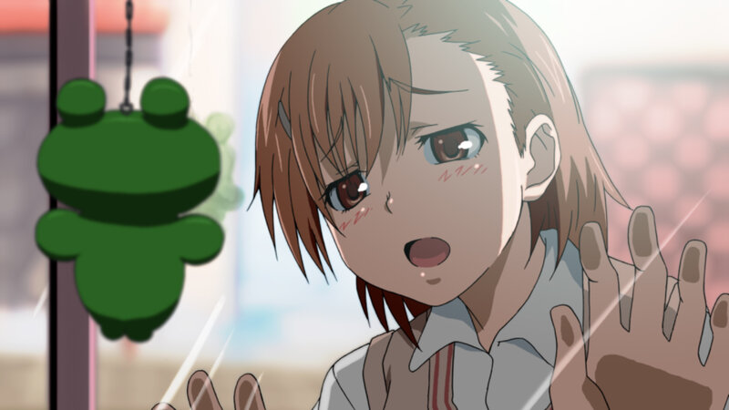 anime girl with frog charm