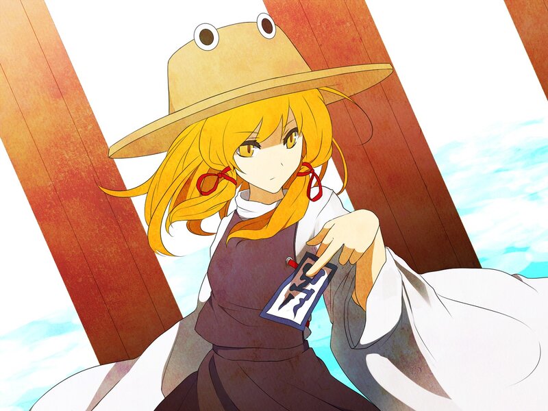 anime girl with frog hat