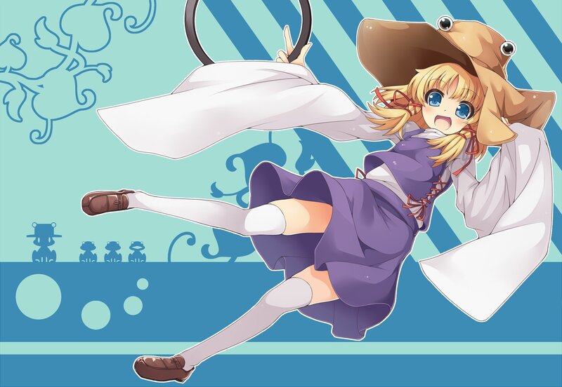 anime girl with frog hat
