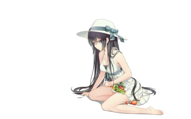 anime girl with fruit basket