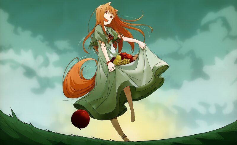 anime girl with fruit basket