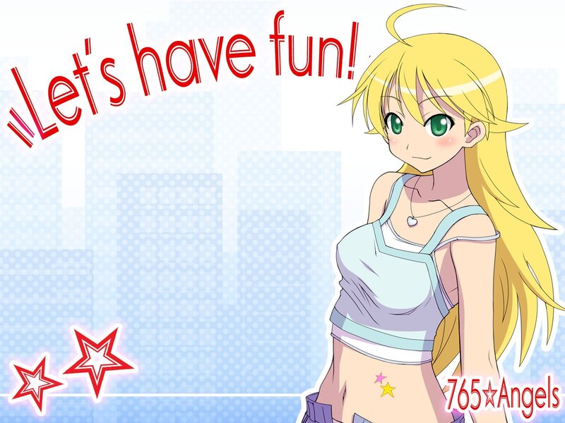 Anime girl with fun text