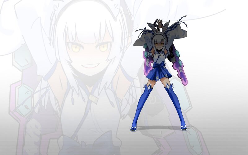 anime girl with futuristic armor