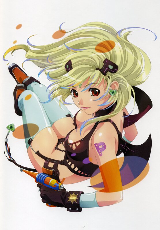 anime girl with futuristic weapon